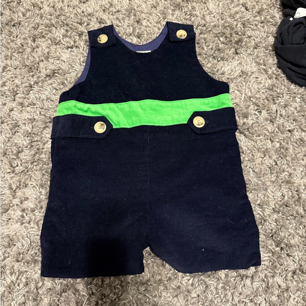 The Beaufort Bonnet Company Navy and Lime Jumpsuit